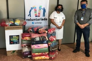 Fundo Social encerra Campanha Inverno Solidário com doação da Sabesp