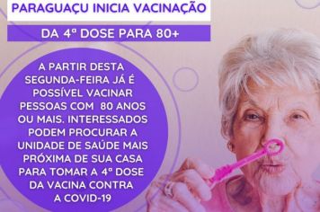 Paraguaçu inicia inicia vacinação da 4ª dose