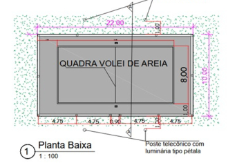 Prefeitura construirá quatro novas quadras de areia e reformará vestiário no Estádio Municipal