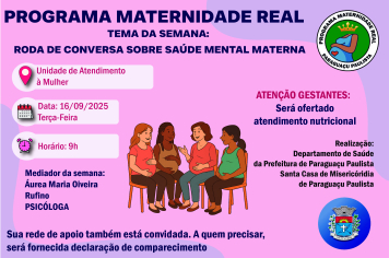Saúde Mental Materna em Foco: Programa Maternidade Real Promove Roda de Conversa