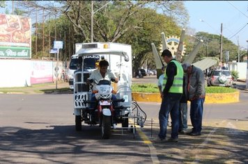 Prefeitura de Paraguaçu adquire equipamento de pintura viária que vai agilizar serviço