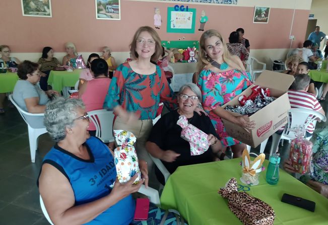 CCI comemora a Páscoa com confraternização entre os idosos