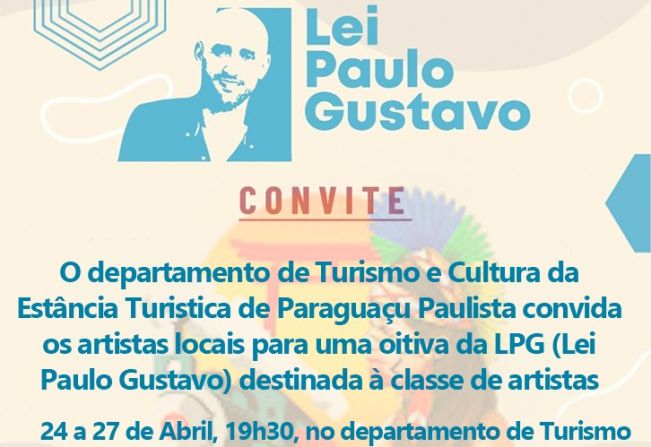 Departamento de Turismo e Cultura realiza oitivas da Lei Paulo Gustavo com artistas locais