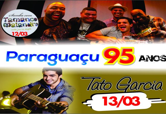 Prefeitura realizará shows em comemoração aos 95 anos do aniversário de Paraguaçu Paulista 