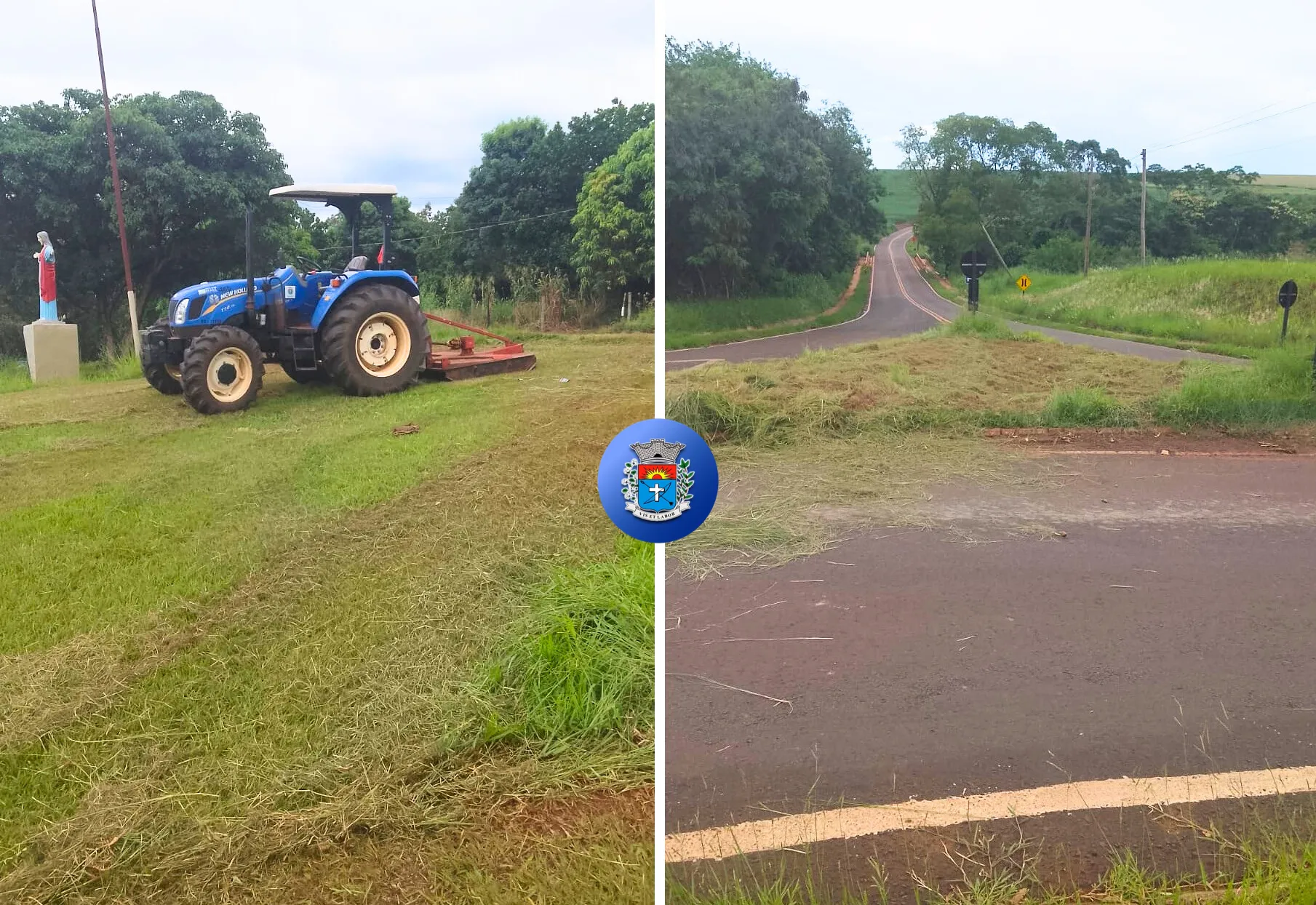 Distrito de Roseta recebe serviços de roçagem, limpeza e conservação de áreas públicas