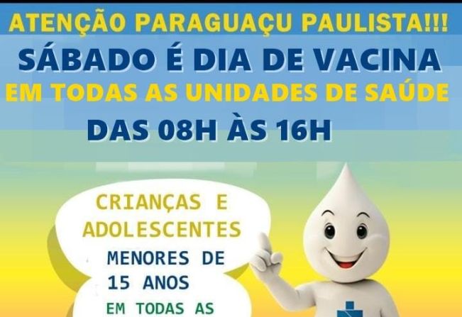 Sábado é dia de multivacinação. 