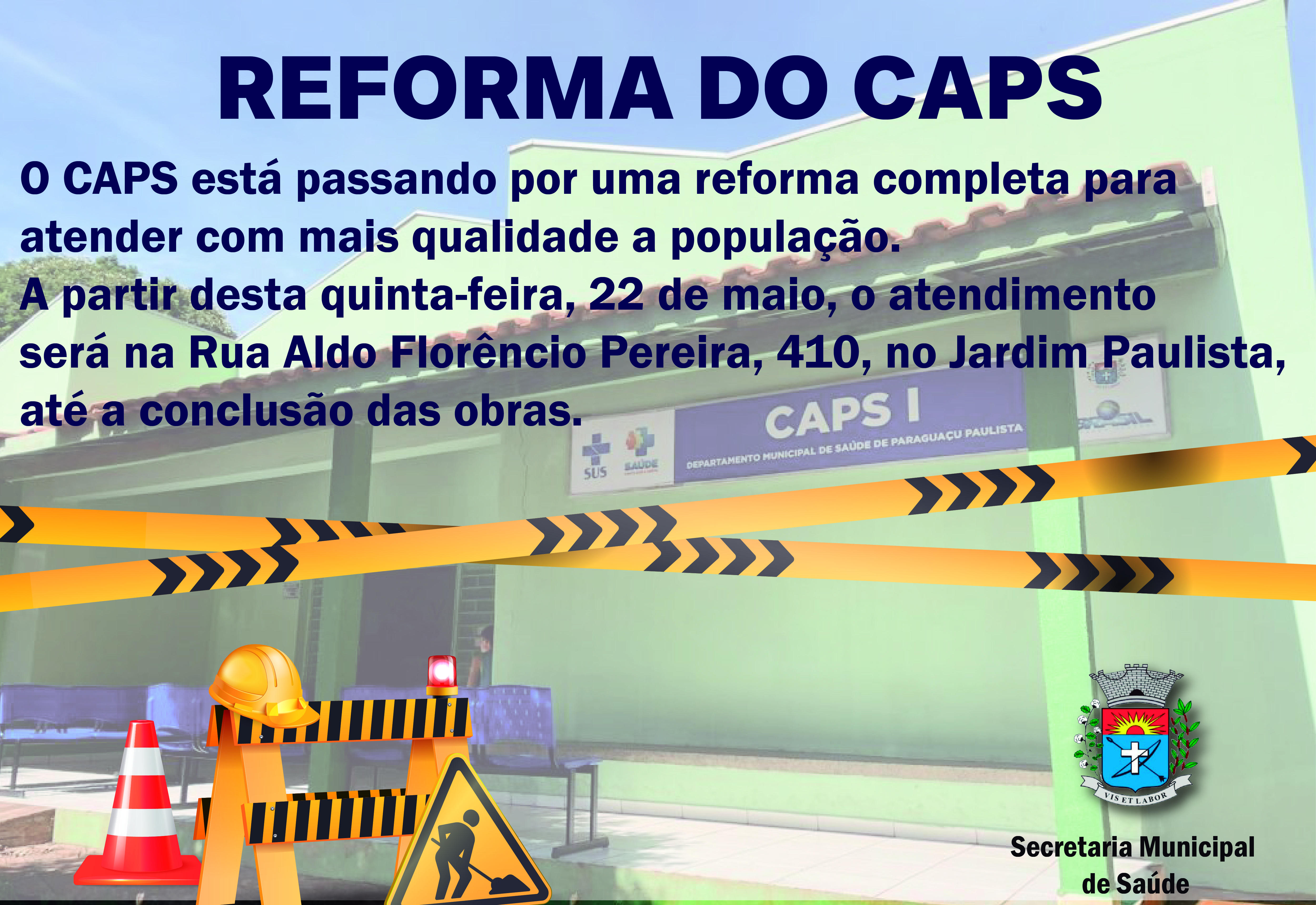CAPS de Paraguaçu Paulista passa por ampla reforma para aprimorar atendimento em saúde mental
