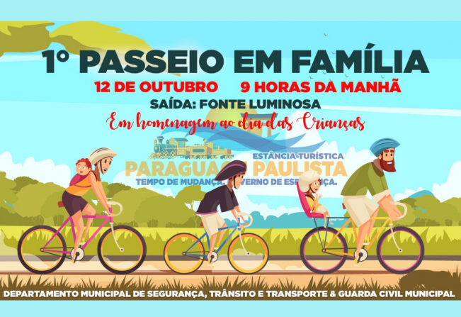 Dia 12 tem passeio ciclístico do Dia das Crianças