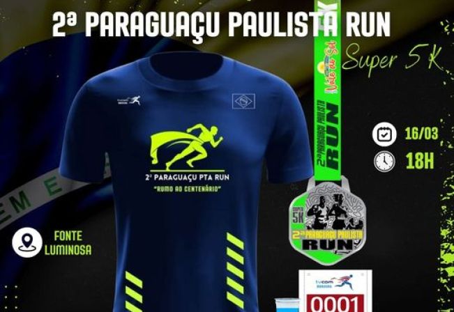 Inscrições abertas para a Corrida Pedestre 5K “Daniel Nascimento” em alusão aos 99 anos de Paraguaçu Paulista