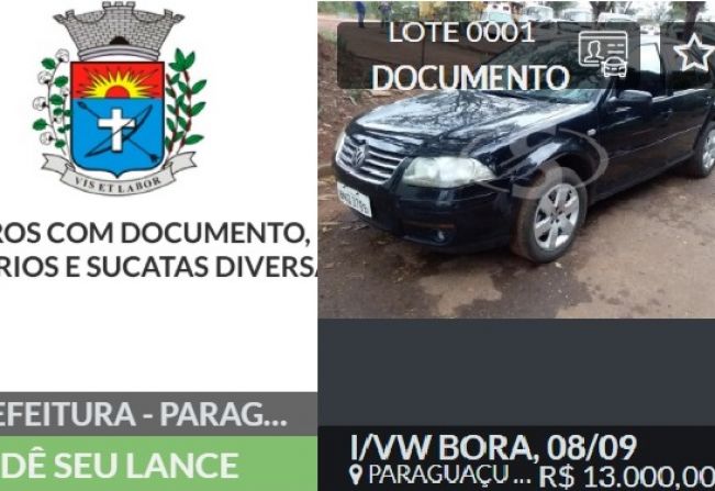 Prazo para lances no leilão da Prefeitura encerra nesta sexta