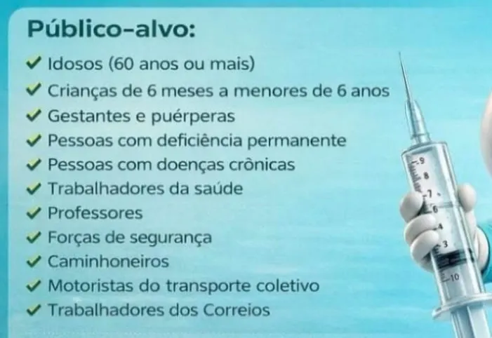 Dia D de vacinação contra a gripe acontece neste sábado (28) em Paraguaçu Paulista