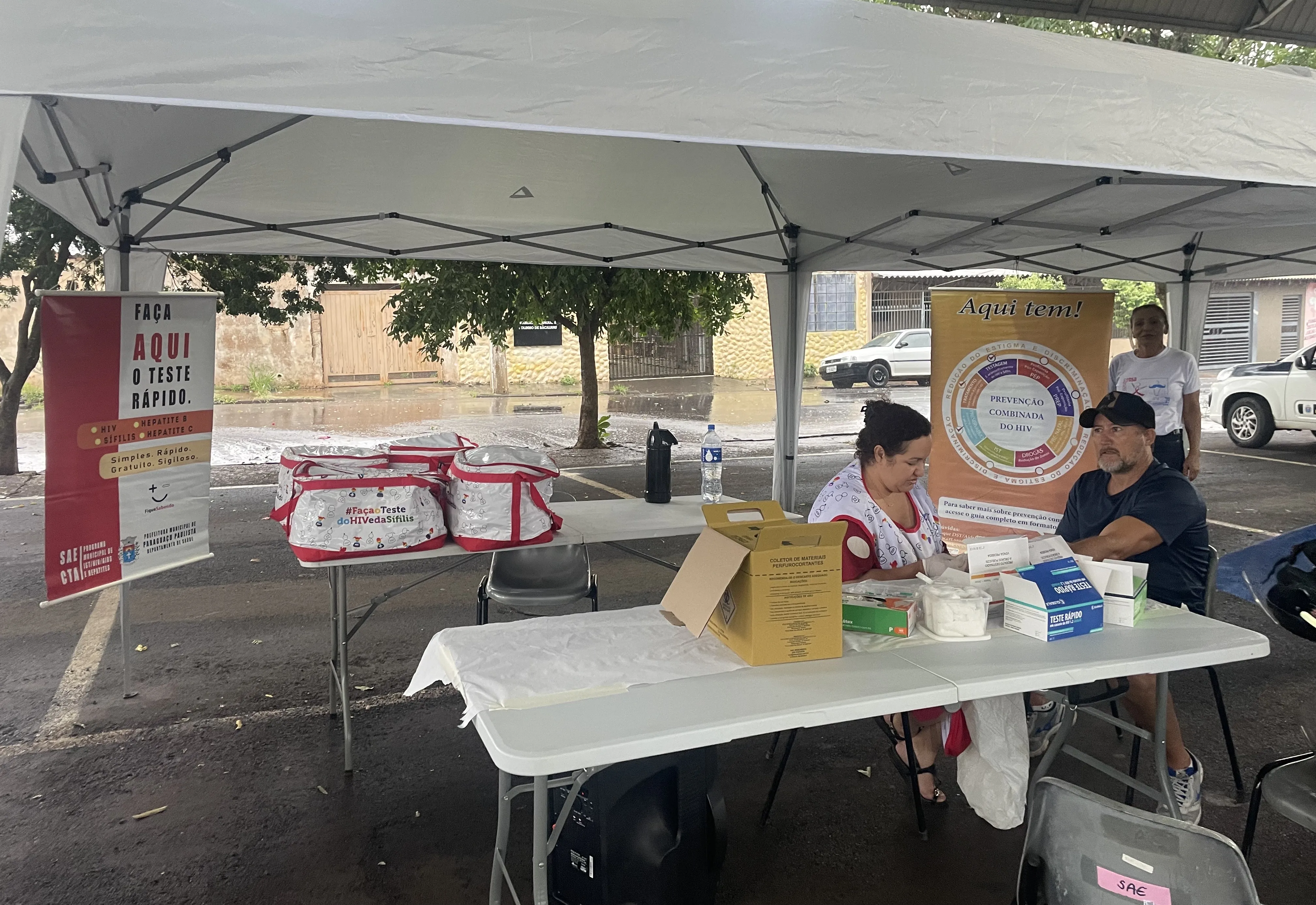 Secretaria de Saúde ofereceu testes rápidos e informações de saúde no Projeto Cidadania Itinerante