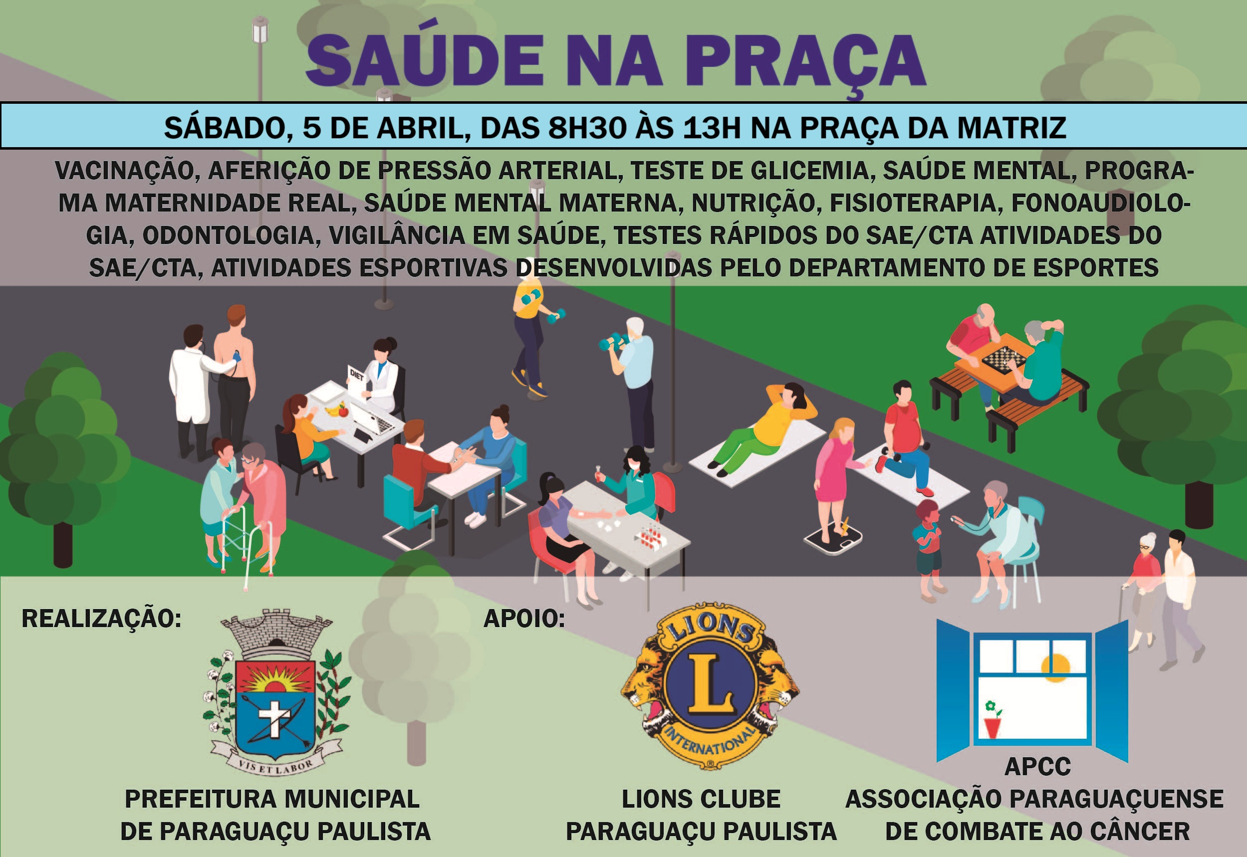 “Saúde na Praça” Celebra o Dia Mundial da Saúde em Paraguaçu Paulista