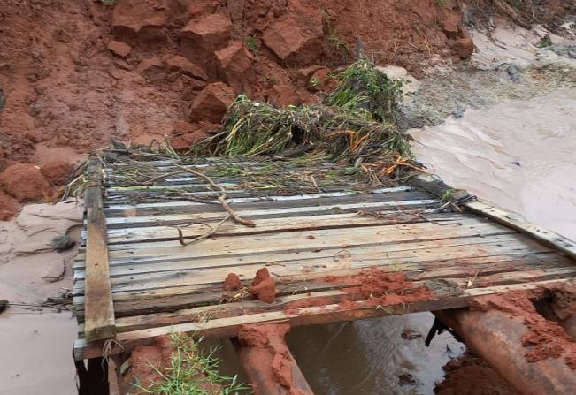 Chuvas do último final de semana provocam estragos na zona rural
