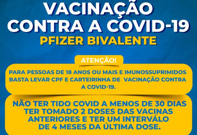 Paraguaçu Paulista começa a aplicar a vacina bivalente contra a Covid em pessoas a partir de 18 anos