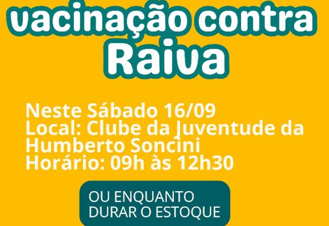 Sábado tem vacinação contra a raiva em cães e gatos de Paraguaçu Paulista
