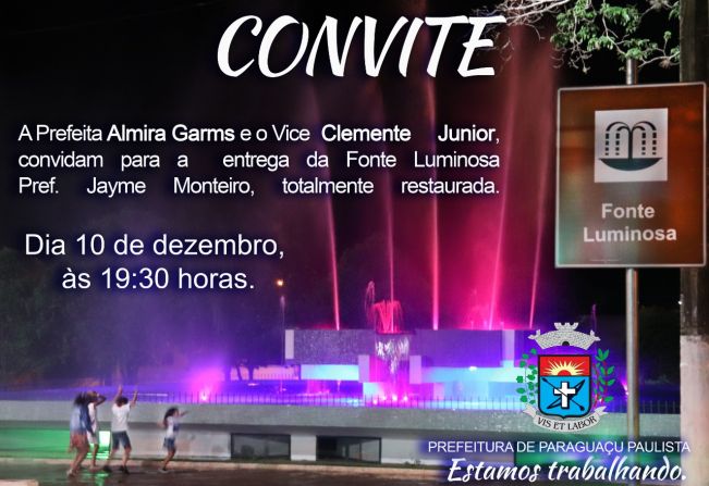Prefeitura entrega Fonte Luminosa revitalizada 