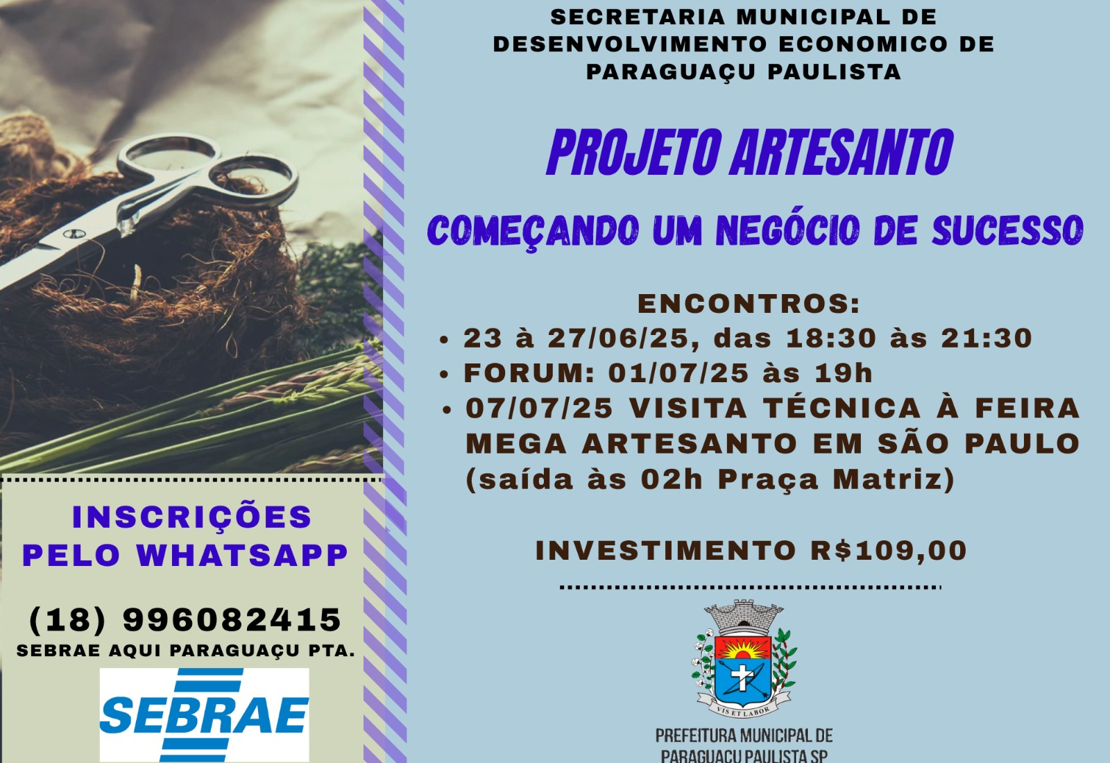 Paraguaçu lança projeto para capacitação de artesãos com oficinas, fórum e visita à maior feira da América Latina