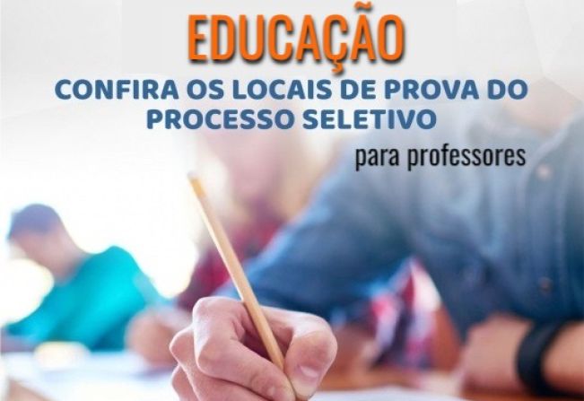 Processo Seletivo para professores da rede municipal de ensino ocorre no domingo (03/12)