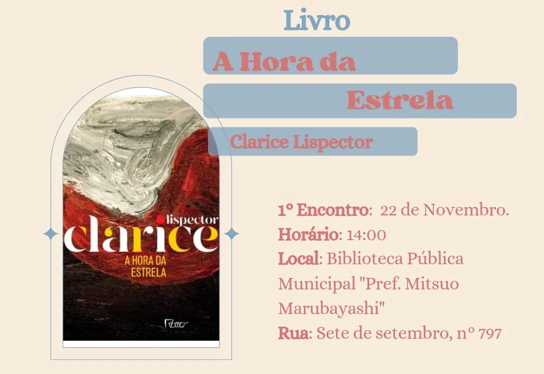 Clube do Livro aprofunda laços culturais e promove reflexão com Clarice Lispector em Paraguaçu Paulista