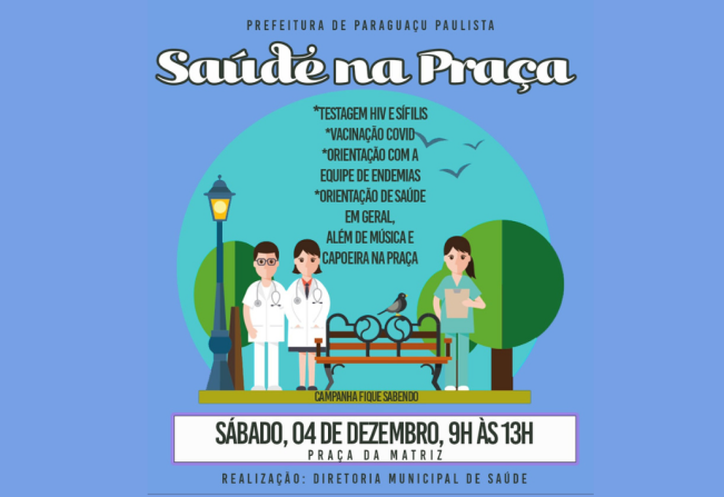 Sábado tem vacina e teste rápido na Praça da Matriz