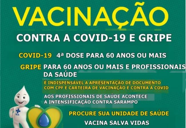 4ª dose da vacina contra a Covid-19 para pessoas de 60 anos ou mais