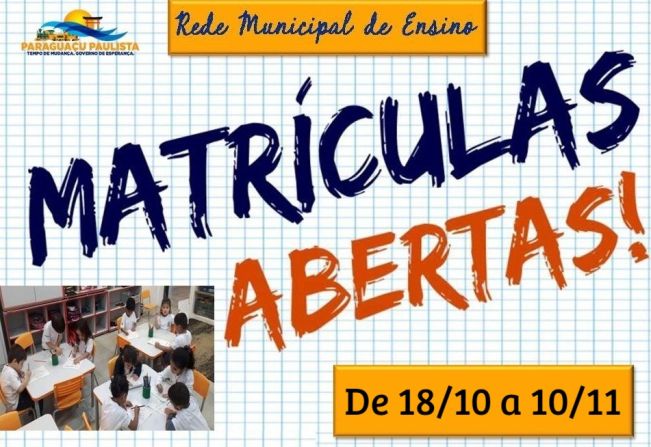 Escolas municipais abrem matrículas para o ano letivo de 2024