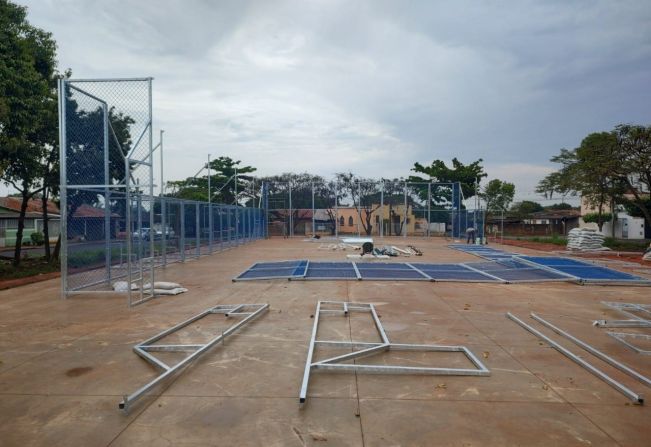 Areninha do Jardim Bela Vista está sendo montada a todo vapor