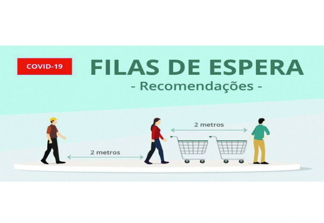 Em filas, Ministério da Saúde recomenda distância de dois metros para quem não estiver usando máscara