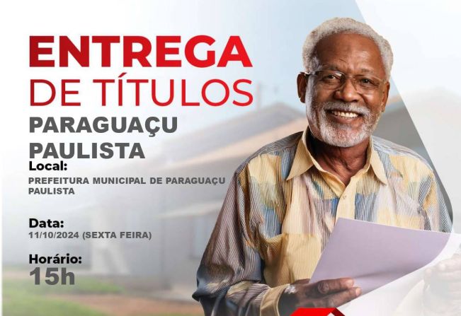 CDHU realiza entrega de matrículas de imóveis nesta sexta-feira, dia 11, em Paraguaçu Paulista