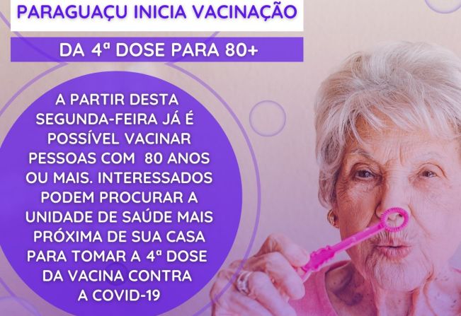 Paraguaçu inicia inicia vacinação da 4ª dose