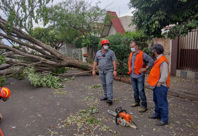 Prefeitura faz força-tarefa para ações após forte ventania