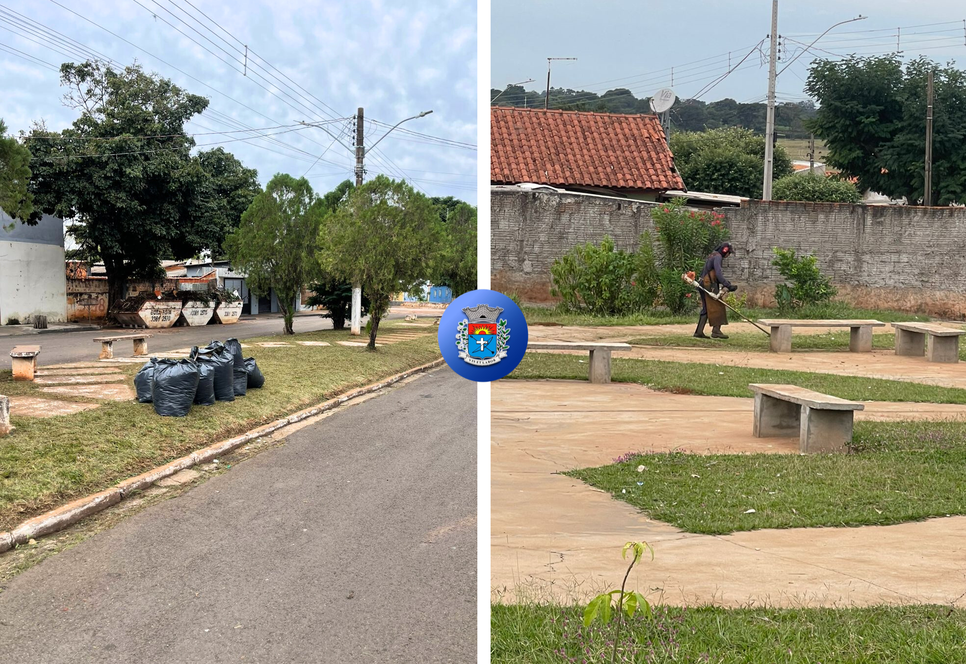 Manutenção de praças públicas segue nos bairros Barra Funda e Humberto Soncini