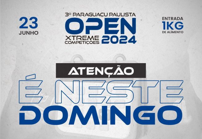 Neste domingo, dia 23, tem 3º Paraguaçu Paulista Open 2024 de Jiu Jitsu no Ginásio Padilha