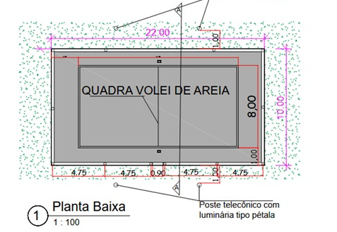 Prefeitura construirá quatro novas quadras de areia e reformará vestiário no Estádio Municipal