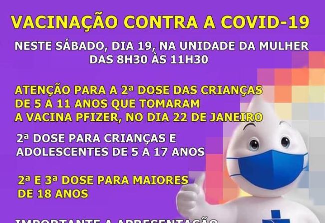 Paraguaçu tem ação de vacinação contra COVID-19 neste final de semana