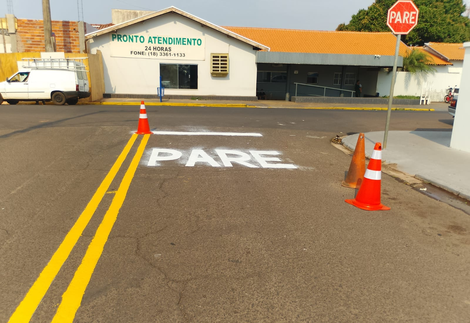 Sinalização revitalizada aumenta a segurança no entorno do Pronto-Socorro de Paraguaçu Paulista