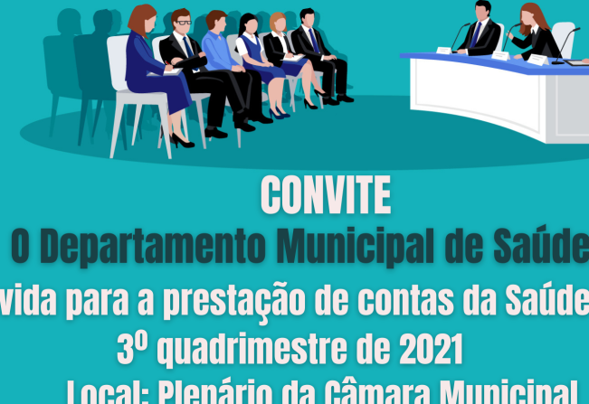 Saúde apresentará relatório de ações do 3° quadrimestre de 2021