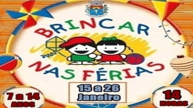 Departamento de Educação realiza Projeto Brincar nas Férias de 15 a 26 de janeiro