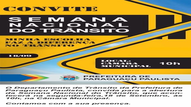 Prefeitura de Paraguaçu Paulista promove Semana do Trânsito
