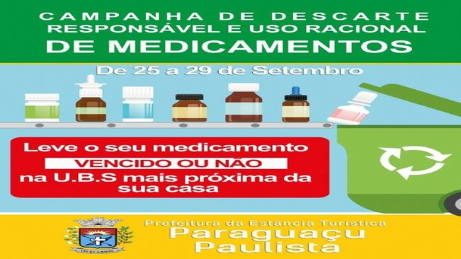 Prefeitura realiza Campanha de Descarte Responsável e Uso Racional de Medicamentos